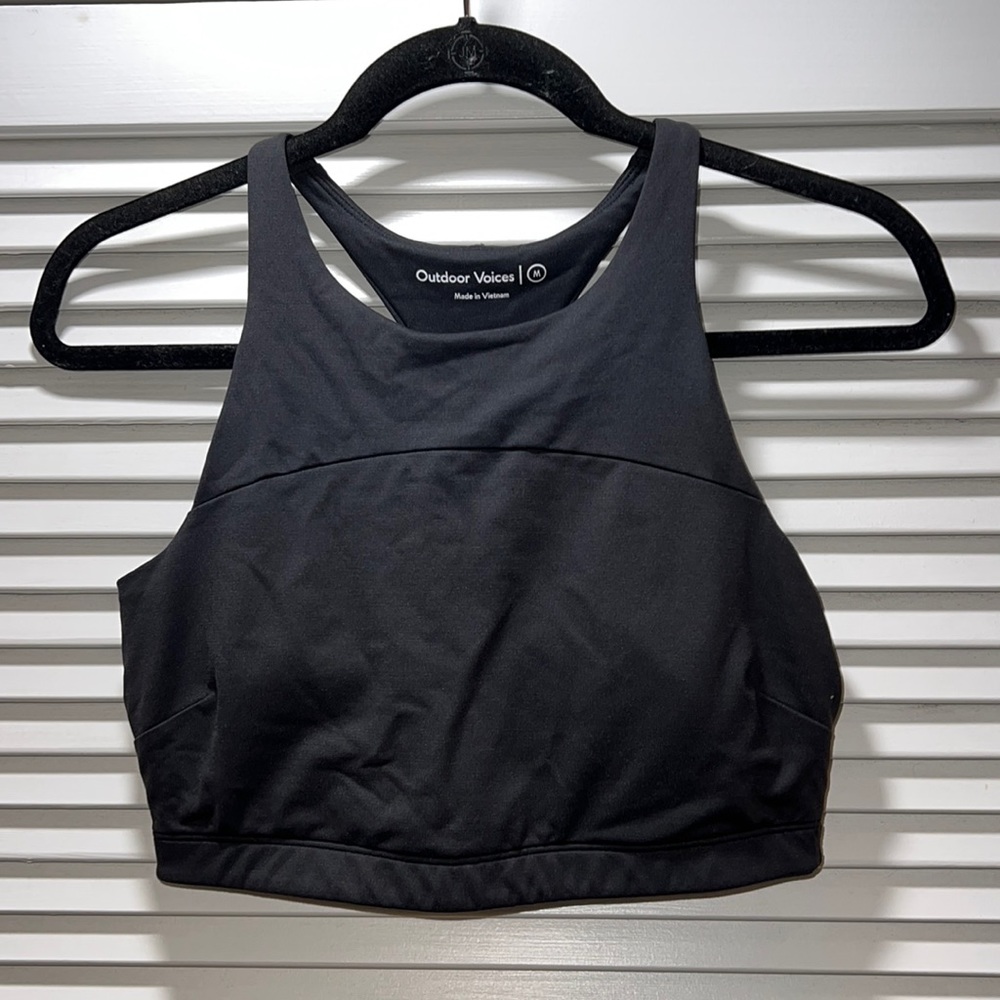 Outdoor Voices TechSweat bra in black